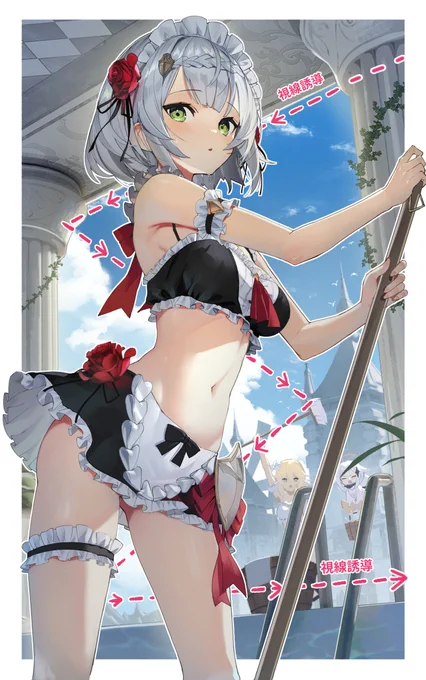 pixivFANBOXでイラスト構成要素解説【水着ノエル(原神)】を公開しました!  