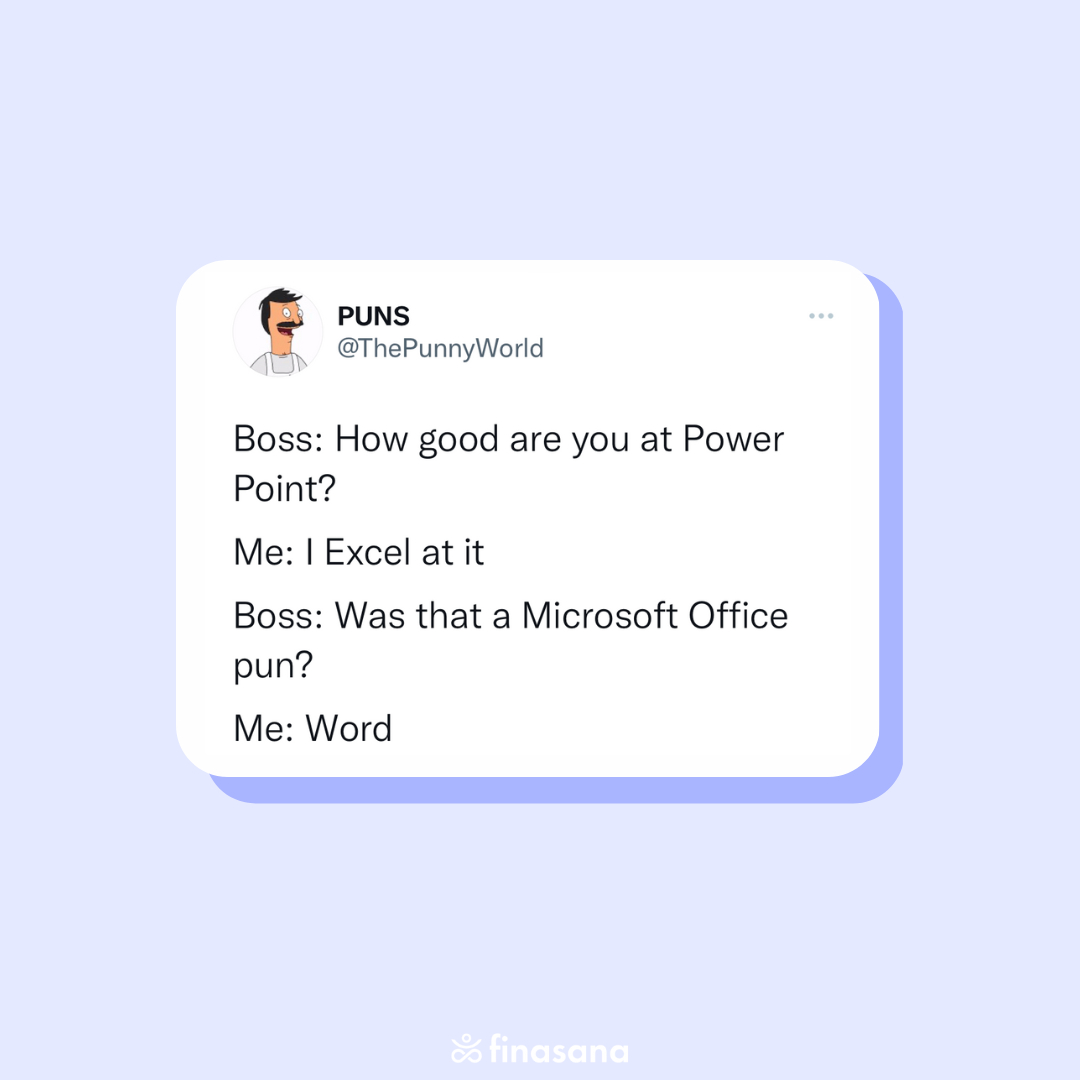 LOL. Microsoft Excel nerd over here 🤓

P.S. Did you know you can get my excel net worth &amp; expense tracker spreadsheet? Link in bio 📎
.​​​​​​​​
.​​​​​​​​
. ​​​​​​​​
#finasana #financialwellness #financialliteracy #financialeduc