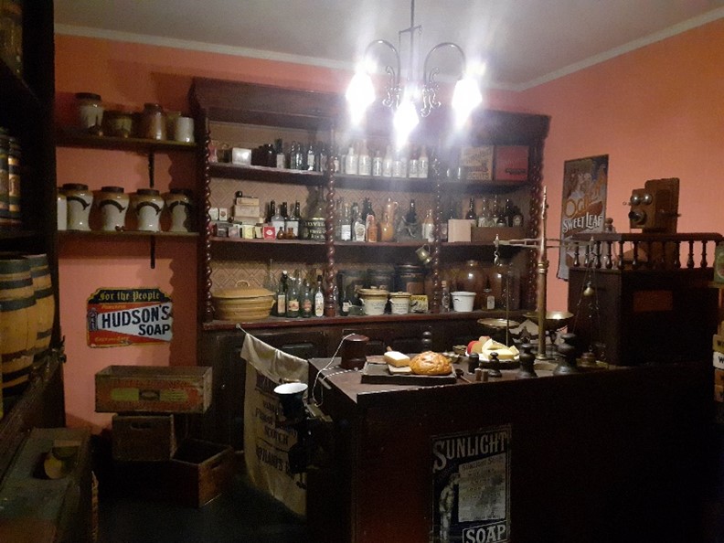 BiggarMuseum's tweet photo. All the shop fittings on display are from Biggar grocers’ shops; Brunton’s, Fergusons’s and Wilson’s. https://t.co/1oMmZwb7hm