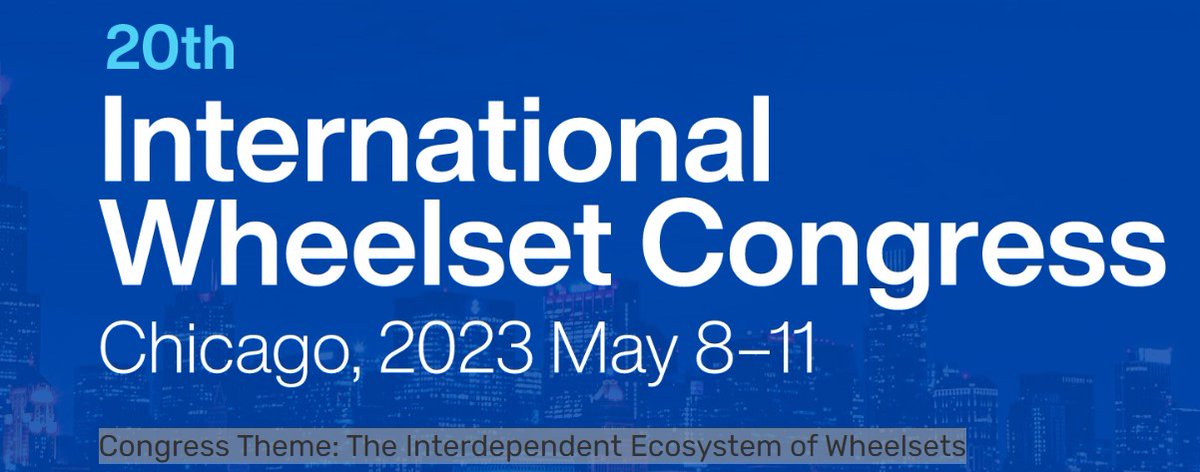 ERRAC_Rail's tweet photo. 📢The 2⃣0⃣th edition of the International Wheelset Congress #IWC will take place in Chicago from 8⃣ to 1⃣1⃣ May 2023. Congress Theme: The Interdependent Ecosystem of #Wheelsets. Call for abstracts runs until 3⃣1⃣August.
Check out the website for info:
▶️https://t.co/3tOVpFB5Tz https://t.co/16zBz9IquN