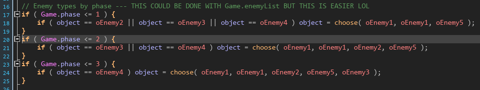 Oakleaff_'s tweet photo. Ah yes thank you past-me, truly an elegant and easily extendable solution

#GameMaker #Blastnet https://t.co/YGfmyhqs0q