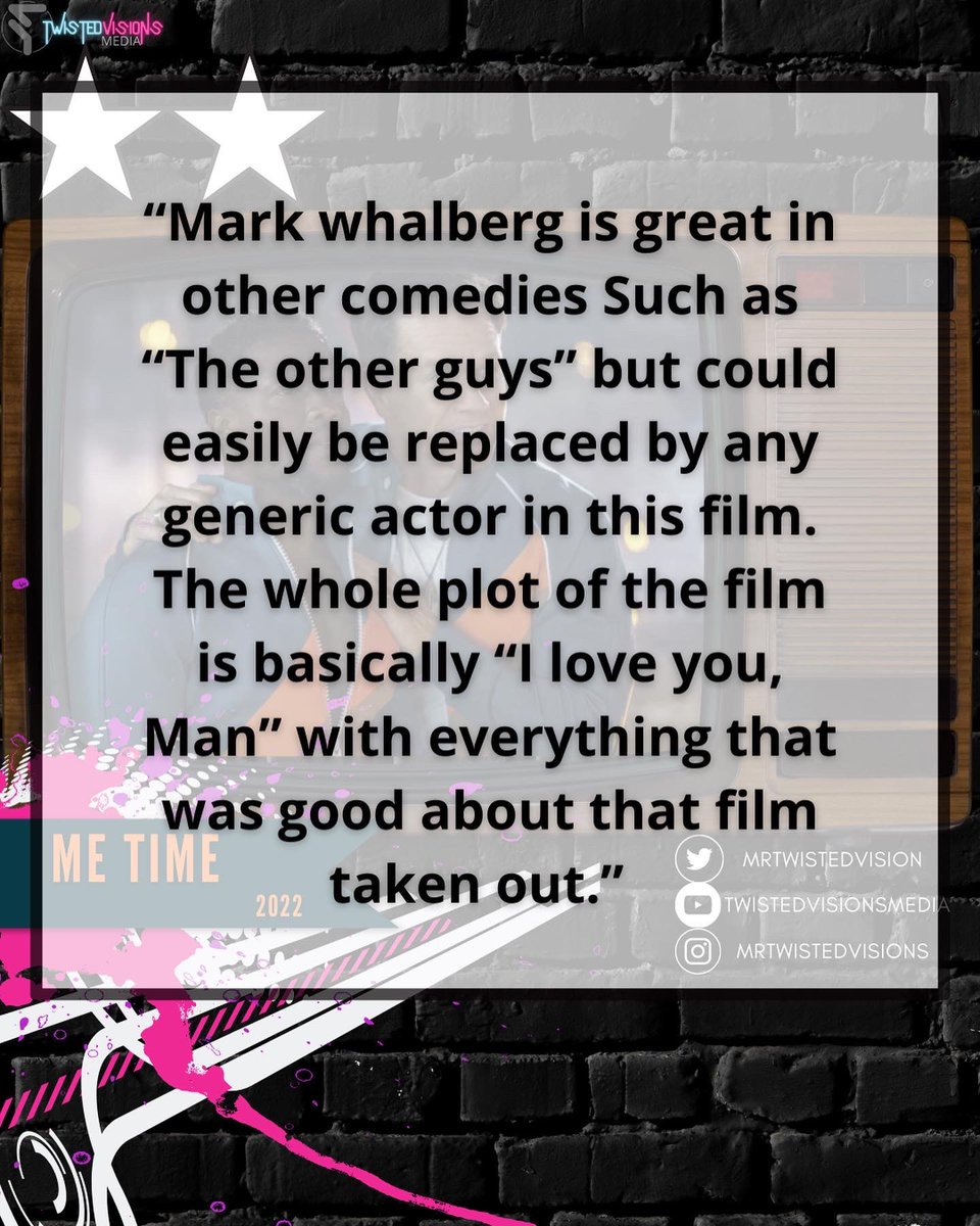 MrTwistedVision's tweet photo. “Me Time -2022” Review #metime #metimenetflix #kevinhart #markwhalberg #netflix #film #comedy #review #hartbeatproductions #rtItBot https://t.co/tq7JlIFYQ1