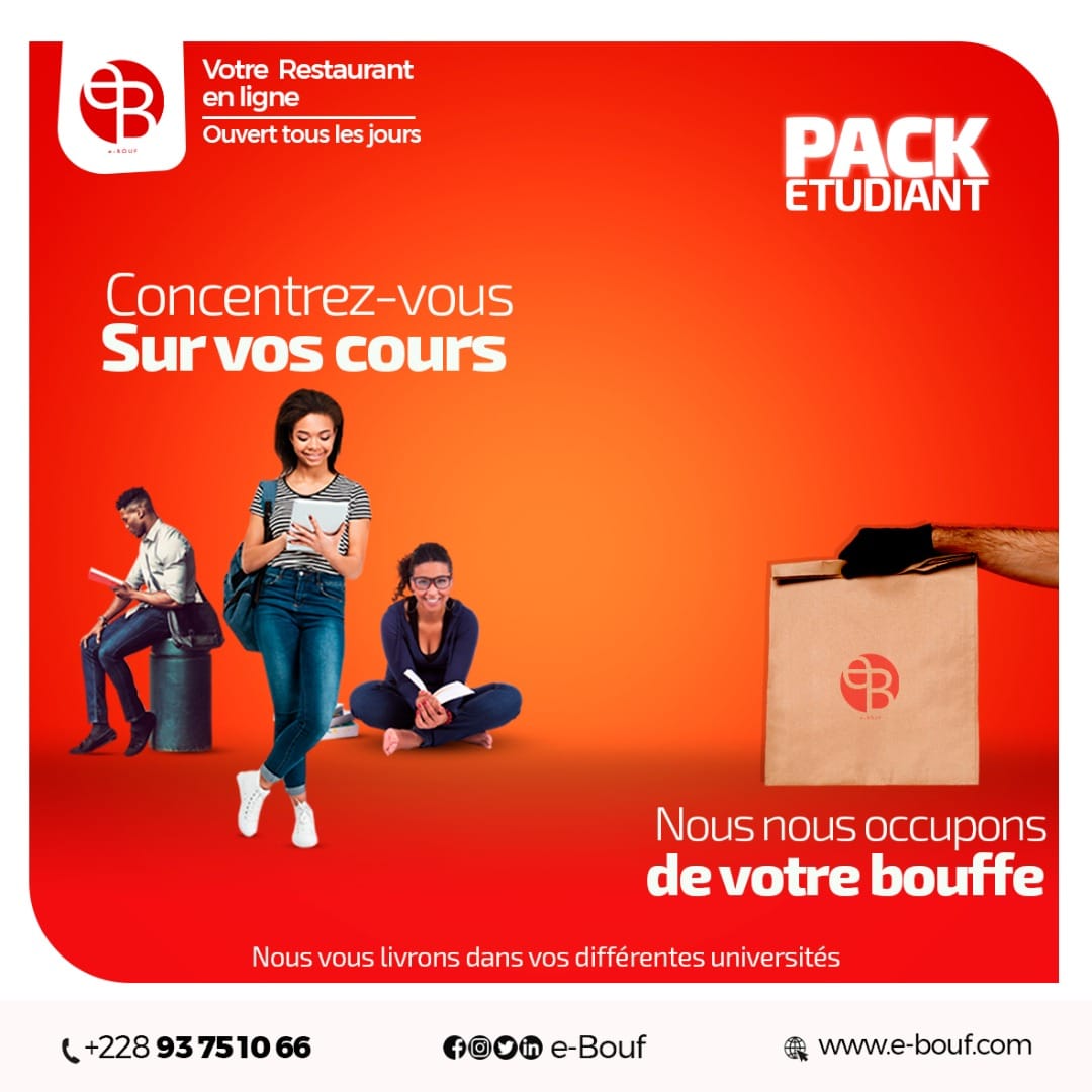 bouf_e's tweet photo. Les nouveaux bacheliers, dites-nous, vous vous êtes dejà inscrits ? Et votre pack, vous l'avez déjà? 

DISPONIBLE A PARTIR DE 4000F POUR TOUTE UNE SEMAINE

Commandez-ici ⤵️
🛒 https://t.co/tf7dv2aHqh 
☎️ +22893751066

#ebouf #restaurant #commande #livraison #food #Lomé #Foodtech https://t.co/ac6BEmlYXg