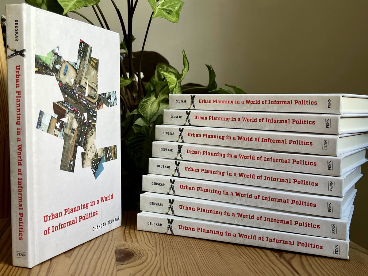 Chandan Deuskar (@cd_planner) on Twitter photo Today my book, Urban Planning in a World of Informal Politics, is released by <a href="/PennPress/">Penn Press</a>!
It's the product of my research as a PhD student at <a href="/WeitzmanSchool/">Weitzman School of Design at Penn</a> and as a postdoctoral fellow at <a href="/PennIUR/">Penn IUR</a>.
pennpress.org/9781512823066
(1/9) Today my book, Urban Planning in a World of Informal Politics, is released by <a href="/PennPress/">Penn Press</a>!
It's the product of my research as a PhD student at <a href="/WeitzmanSchool/">Weitzman School of Design at Penn</a> and as a postdoctoral fellow at <a href="/PennIUR/">Penn IUR</a>.
pennpress.org/9781512823066
(1/9)
