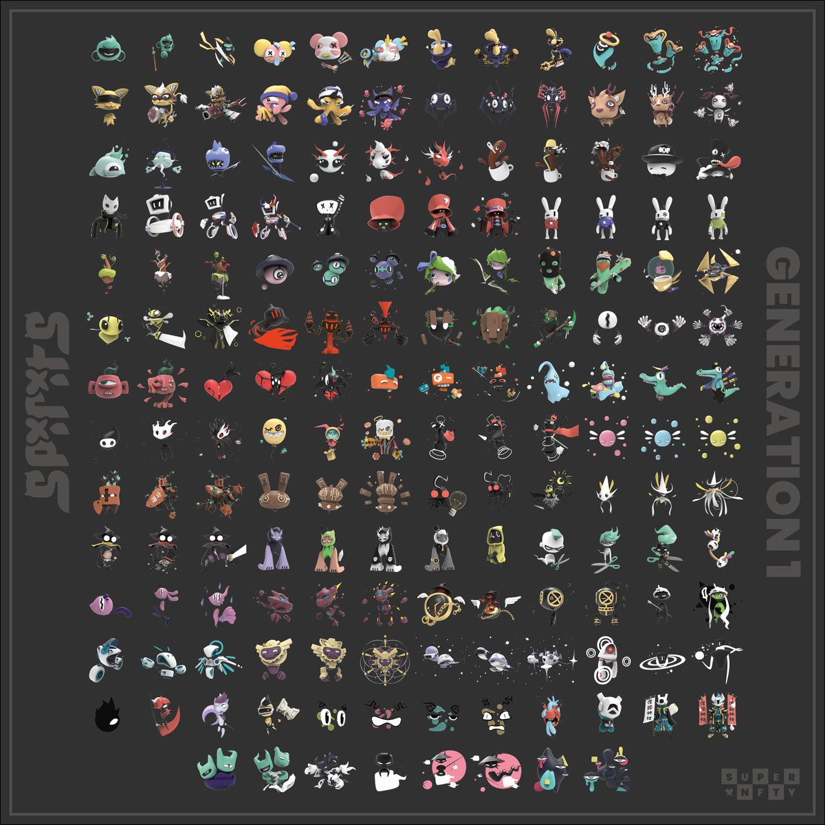 CODEX COMPLETE!📇🥳

That's it! With Ryooking &amp; Gamblin being evolved overnight, all base Spirits have been revealed!

It's a celebration!🍾Giving away 3 Bettins to holders in Discord. Go check it out! 🔥❤️
discord.gg/supernfty

The Variant Codex is all but complete tho...👀👇