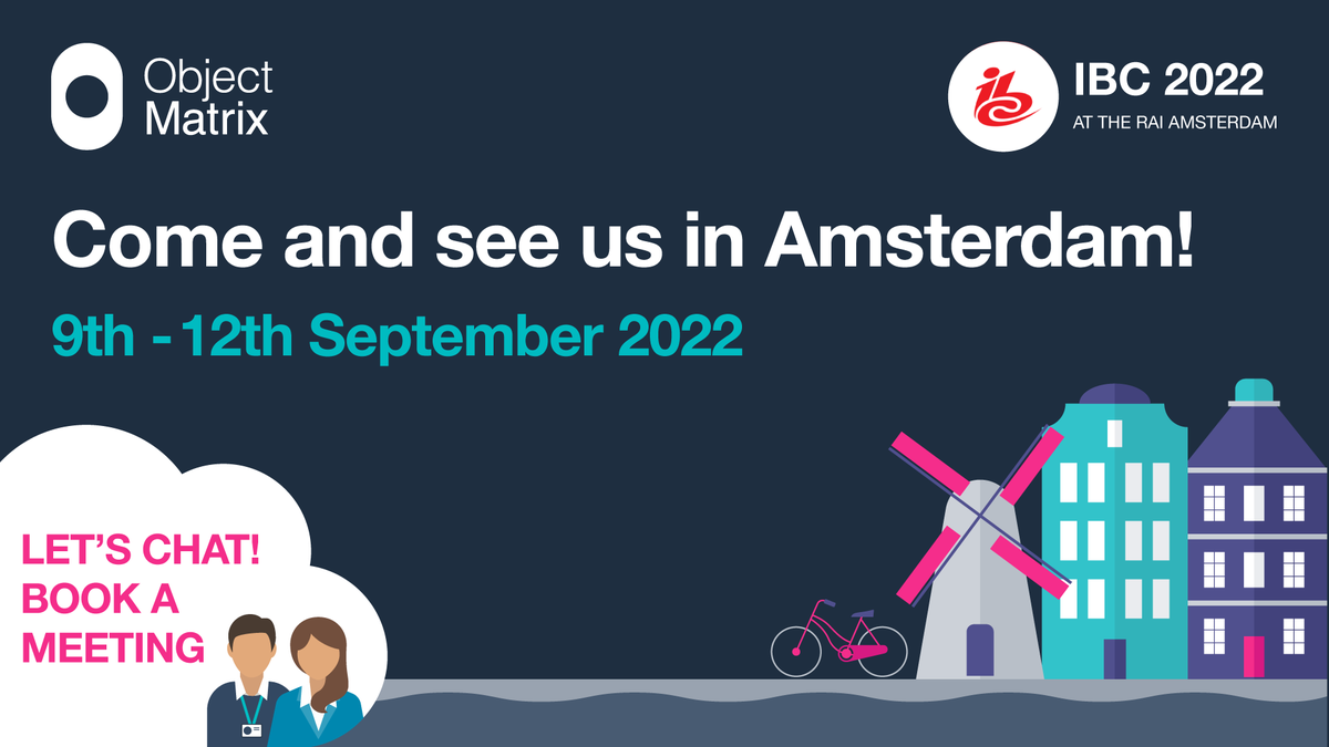 Object_Matrix's tweet photo. Are you going to this years @IBCShow? Letโs get together!
Visit our events page for more information on where to find us and how to book a meeting! ๐
https://t.co/fzITBsbgyH
#tradeshow #ibc2022 #mediaandtechnology #objectstorage #travel #Amsterdam https://t.co/7UocAdGv9i