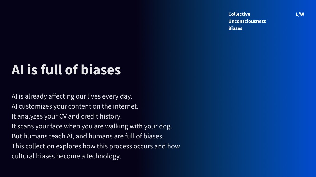 Love_and_war_g's tweet photo. Collective unconsciousness biases in #AI will be released in the next few months. 
Check up our website to learn more 👆
#NFTs  #AiArtwork #discodiffusion #contemporaryart https://t.co/XKm9Mf4Uzb