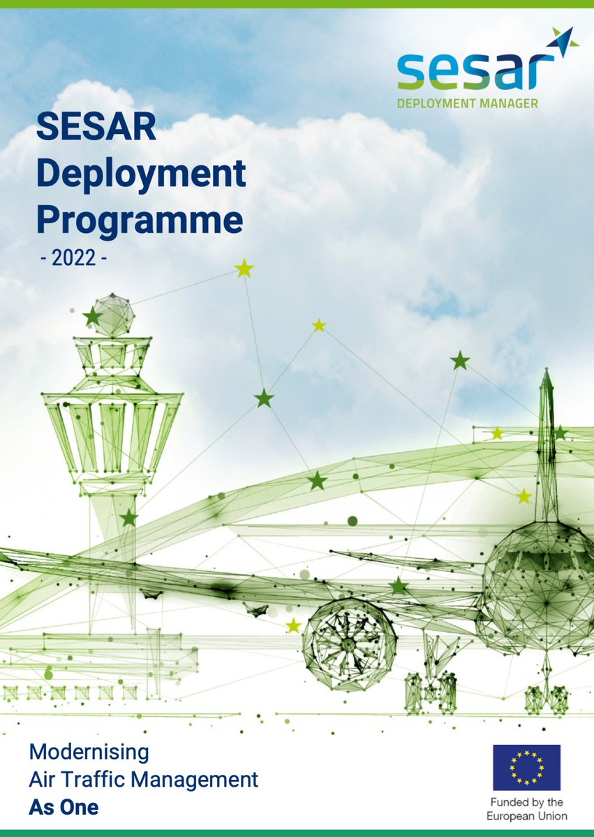 #SESAR Deployment Programme 2022 was approved by <a href="/EU_Commission/">European Commission</a>. Important step towards timely &amp; synchronised deployment of CP1. #SDP2022 represents guide &amp; common workplan for #ATM implementing stakeholders modernising #EU airspace #AsOne. 🔗bit.ly/3RiySKH <a href="/Transport_EU/">EU Transport</a>