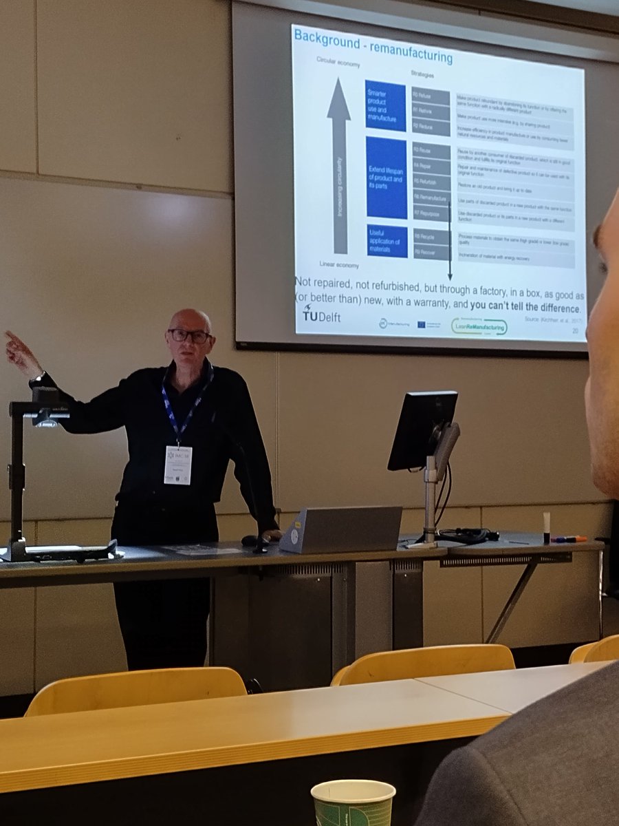 Mulligand8's tweet photo. #IMC38 Conference @ucddublin. Interesting and relevant discussions on sustainability and manufacturing - frightening stuff. Great speakers from @i_forum https://t.co/mWNoj5S3OD