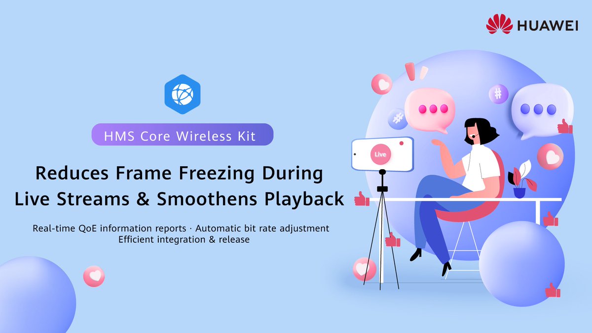 #HMSCore Wireless Kit makes this a thing of the past! Register for the kit's network QoE perception to get periodic updates. Enjoy automatic bit rate adjustment that makes streams smooth from start to finish. 

Learn here: fal.cn/3rrVU
#HuaweiDevelopers