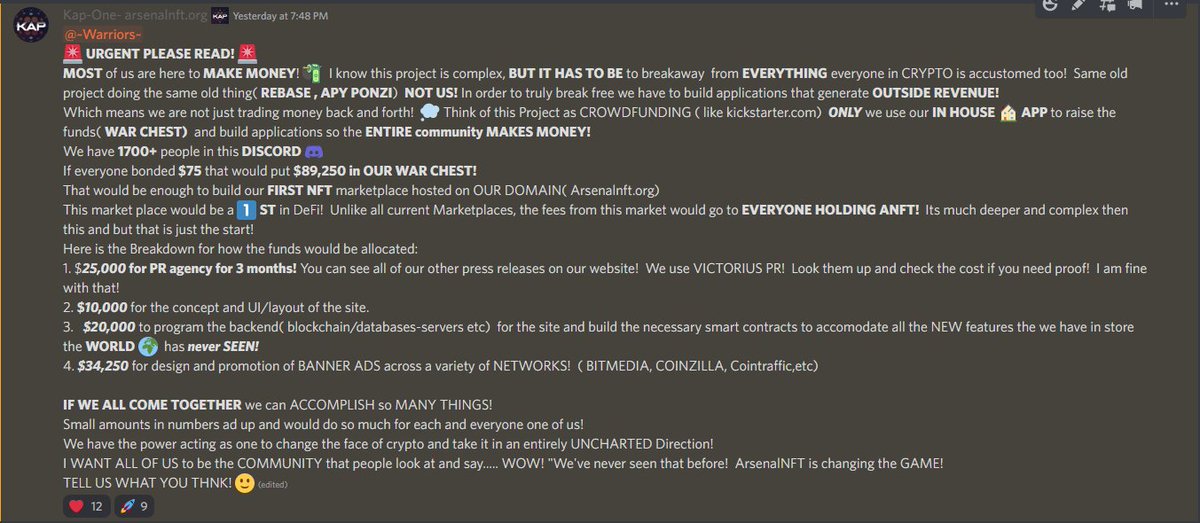 Arsenal NFT tweet media