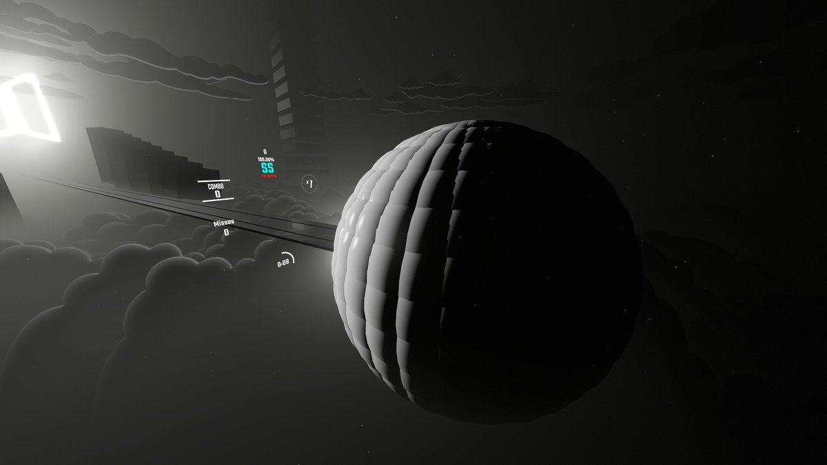 gensouyou_39's tweet image. 今日は大して何もしてないけど、壁の代わりにジオメトリでモデルぱっと持ってこれるようになった　画像は適当な球を持ってきただけ
やったね