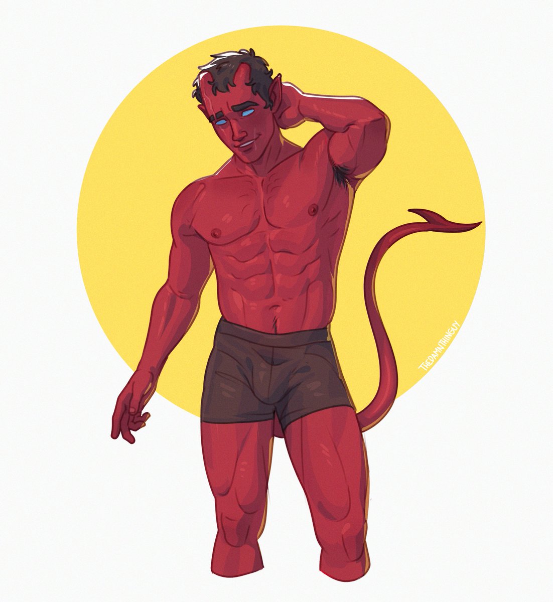 it's tiefling season 🔥 commission for @plasmas_king
