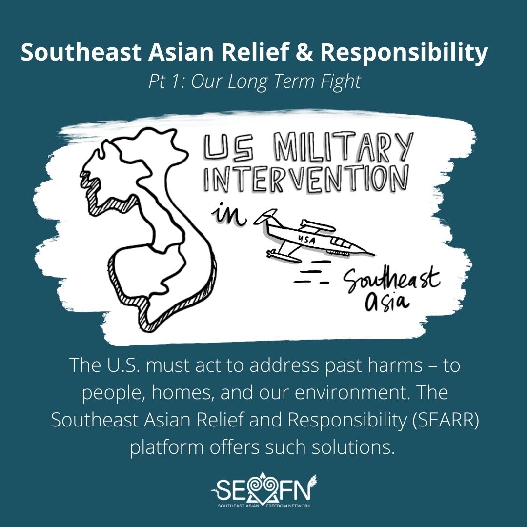 MekongNYC's tweet image. What does #SEARR policy platform do for Southeast Asian refugees? It makes long-term + short-term changes to federal law by 2025. In the immediate, it ends mandatory deportation. 

Share the graphics + learn more: seafn.net/searrcampaign #RefugeeResilience