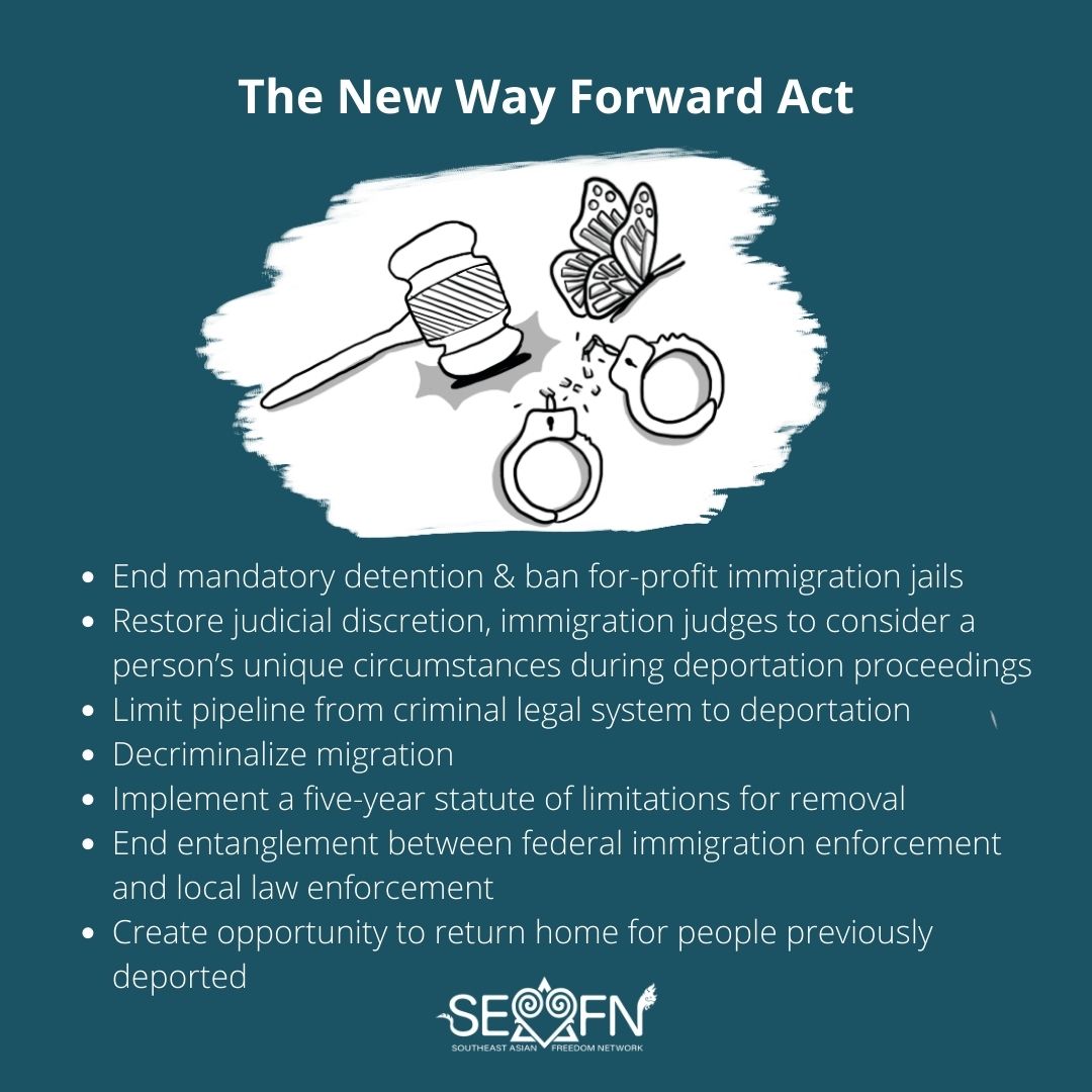 MekongNYC's tweet image. What does #SEARR policy platform do for Southeast Asian refugees? It makes long-term + short-term changes to federal law by 2025. In the immediate, it ends mandatory deportation. 

Share the graphics + learn more: seafn.net/searrcampaign #RefugeeResilience