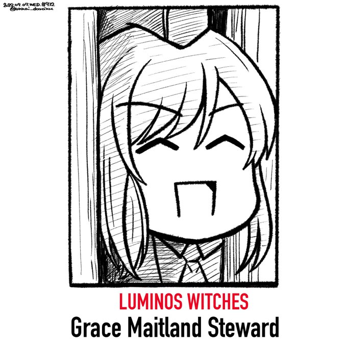 ラクガキおじさんの朝は早い。おは おちゃめな写真なのに、ホラー感が出てしまったグレイス隊長。#art #illustration #drawing #絵  #お絵かき #イラスト #絵描きさんと繋がりたい #イラスト好きさんと繋がりたい #夏の創作クラスタフォロー祭り #L_witch  #ルミナスウィッチーズ #つながルミナス 