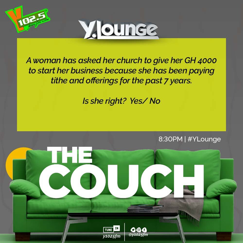 y1025fm's tweet photo. The Couch on #YLounge 

W/@AjMensahgh X @dj_lexes X @MacleanNketia 

Comment with #YLounge https://t.co/PB4r34dIeH