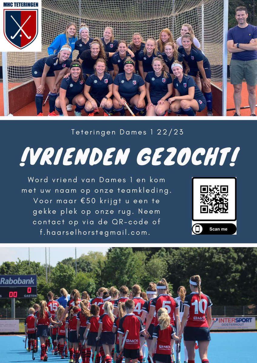 MHCTeteringen's tweet photo. Wie siert binnenkort met zijn/bedrijfsnaam de ruggen van ons Dames 1? #mhct https://t.co/noSmKMDi5c
