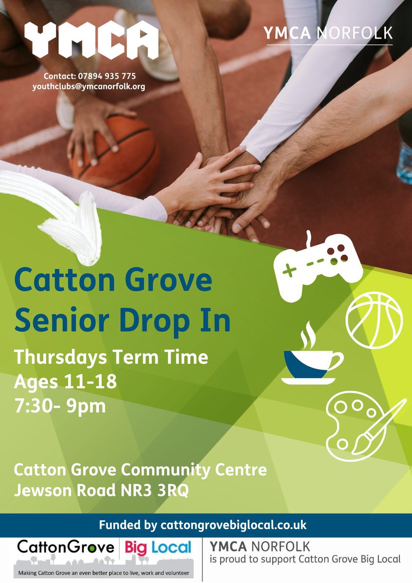 GroveLocal's tweet photo. Youth clubs will begin Thursday 15th September.
They will take place at Catton Grove Community centre, NR3 3RQ! https://t.co/F8ntvQkDjp