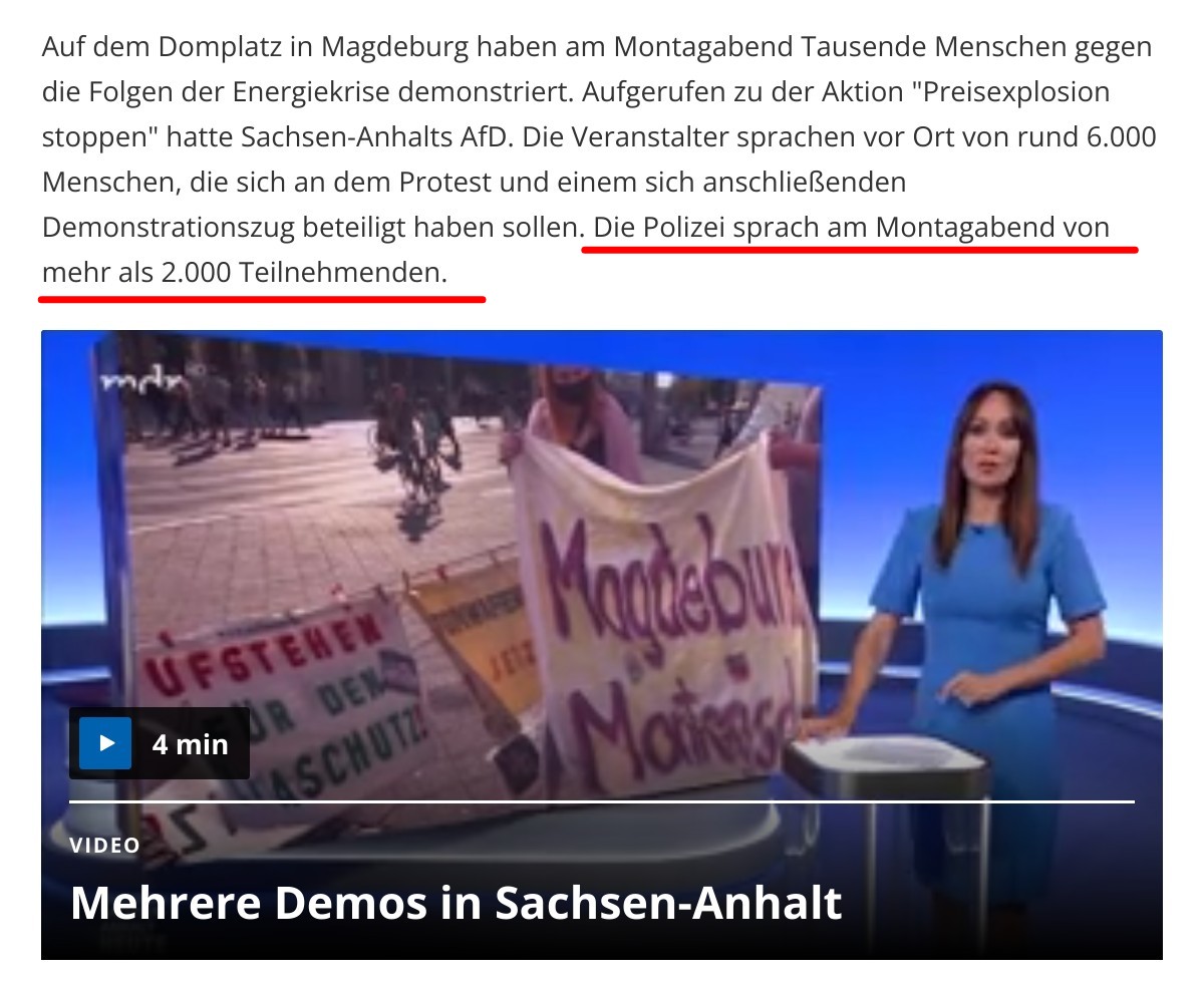 NoAFD_BTW33's tweet photo. #HeisserHerbst wenn du 3.000 und später 6.000 statt real 2.000 Teilnehmer "siehst" #AfDgehoertnichtzuDeutschland #AfDVerbotSofort #md0509 https://t.co/0jZNe3Sli4