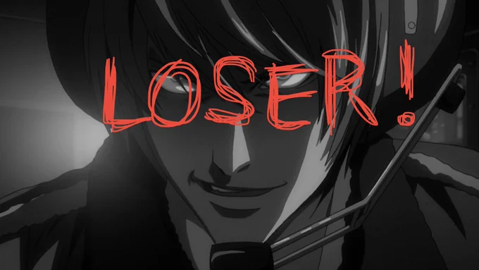 END OF ROUND TWO. GOODBYE LOSER LIGHT YAGAMImass murdered all those people but can't even mass murder a poll. pathetic. just like his little "justice." mfer had keikakus for everything except, yknow, the actual root of the problem on why crime happens. whatever. rot. bye 