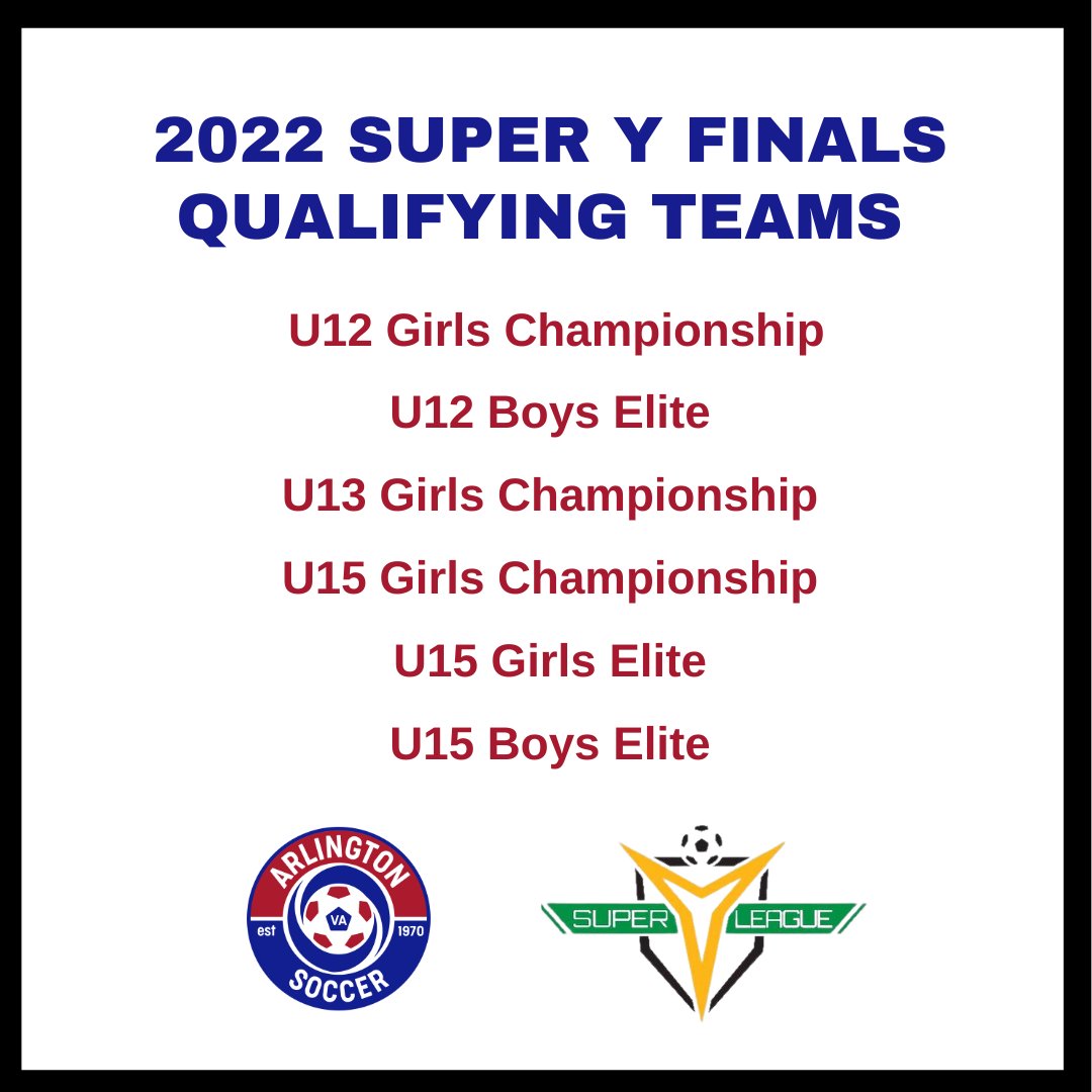 Congrats to our six @superyleague teams, sponsored by <a href="/WheatsLandscape/">Wheat's Landscape</a>, who have qualified for the Super Y League Finals and will compete at the national event in December in Tampa!

Story: bit.ly/3RHF3rM

#TeamArlington