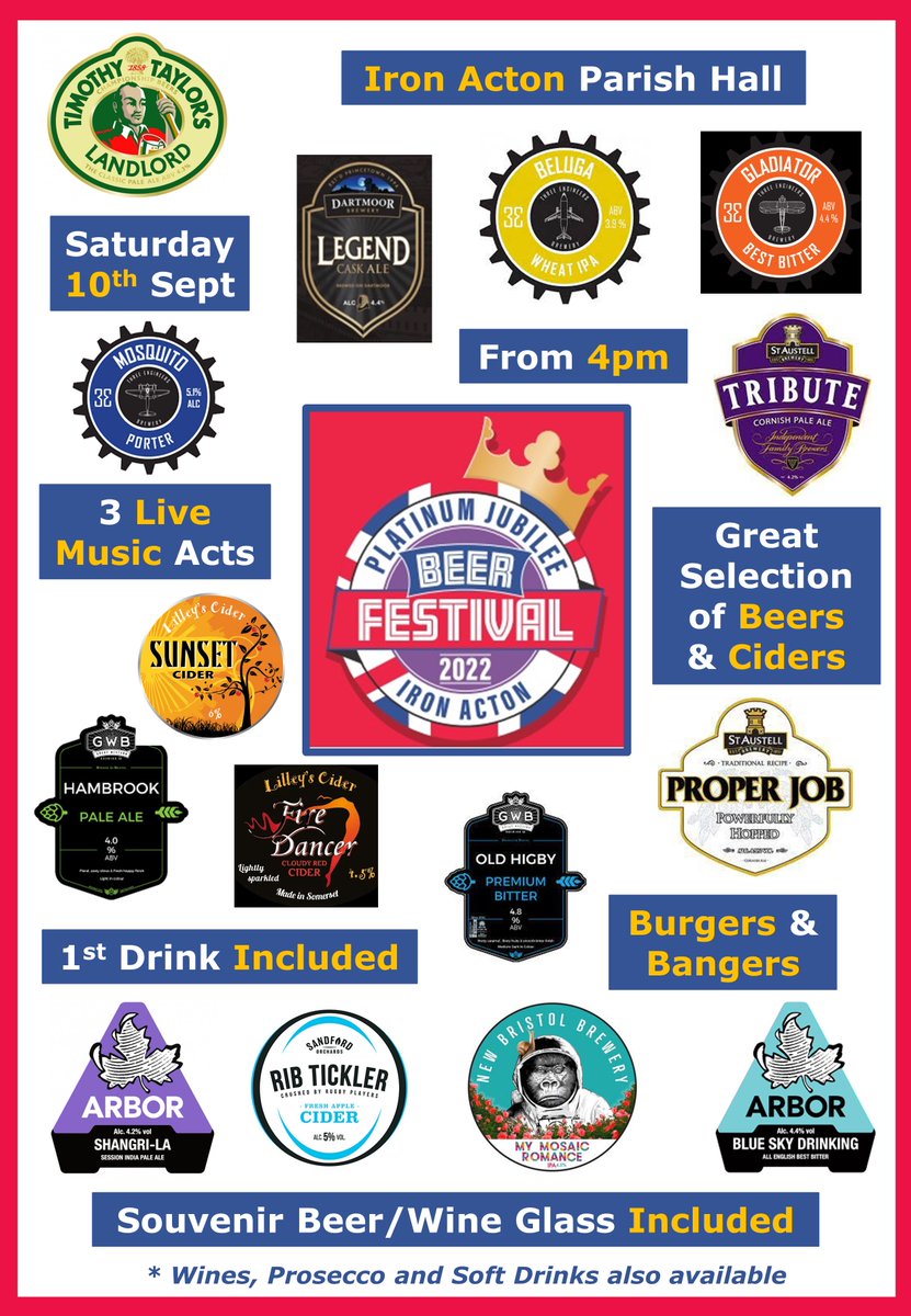 We have a few tickets left for Saturday's (10th September) Beer Festival. First come, first served. Use beerfest15% at checkout for a few quid off. No tickets on the gate.