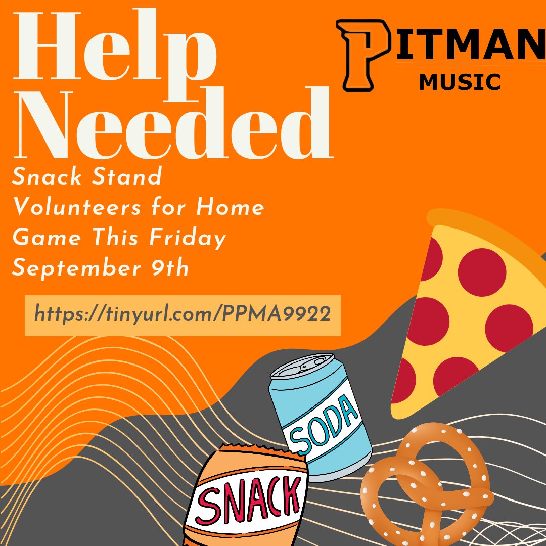 Help needed for this Friday's football game.