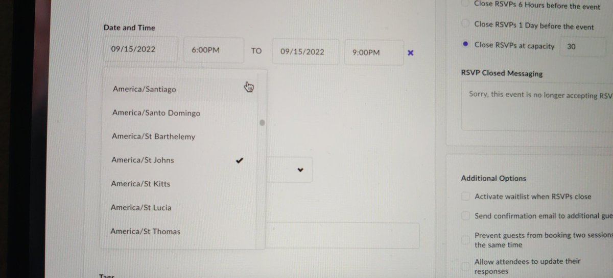 danielalf89's tweet photo. @splashthat why you have to make my life a living hell, is a search bar too much to ask here? Or the very least, some order, US places listed next to us from A to Z, Canada with Canada, not New Zealand next to Japan 😑 #senthelp https://t.co/CIVTTQp9I4