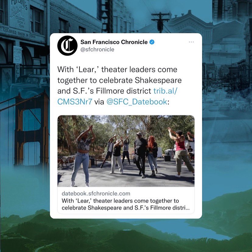 kanno_sol's tweet photo. 👑 #LearIsComing to #CalShakes, and the Bay Area is ready!
Head over to the Bruns Jazz Club. Dress to the nines. You may even see the king and his entourage. See “Lear.” Sep 7—Oct 2. https://t.co/iR6psvvjvI
•
•
#Lear #LearCalShakes #LearWorldPremiere #MarcusGardley https://t.co/Me9bsJRM3Q
