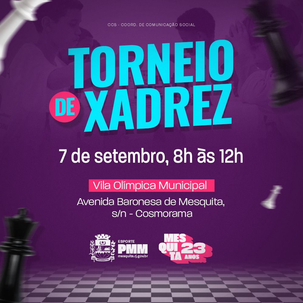 Torneio de Xadrez - 8ª Avenida