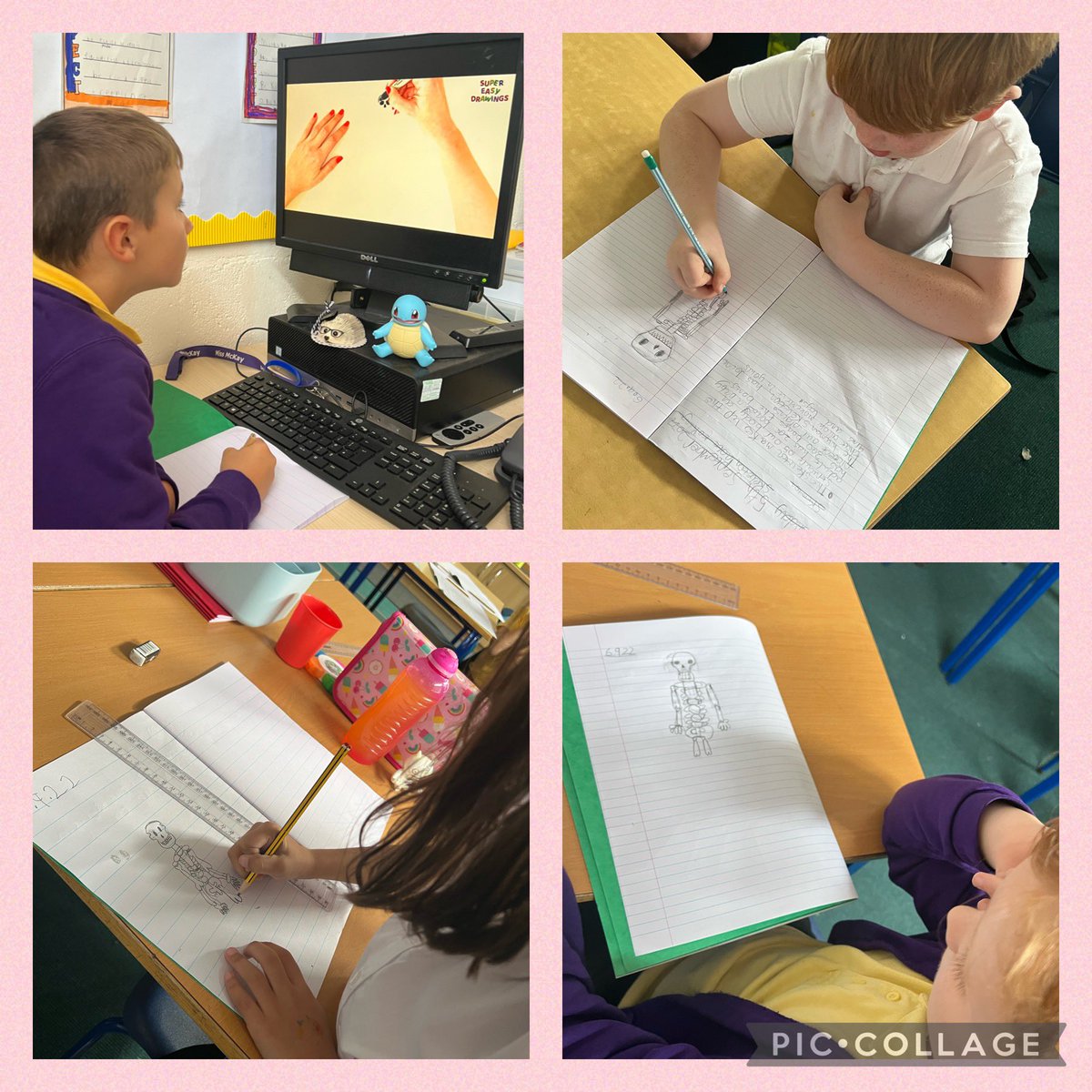 MissMcKayNPS's tweet photo. Sketching very impressive and accurate drawings of a human skeleton! 🩻 We labelled the skeleton with the names of the different bones that make up our structure. Ask us at home what they are!😁 https://t.co/FTlr0wBFoz