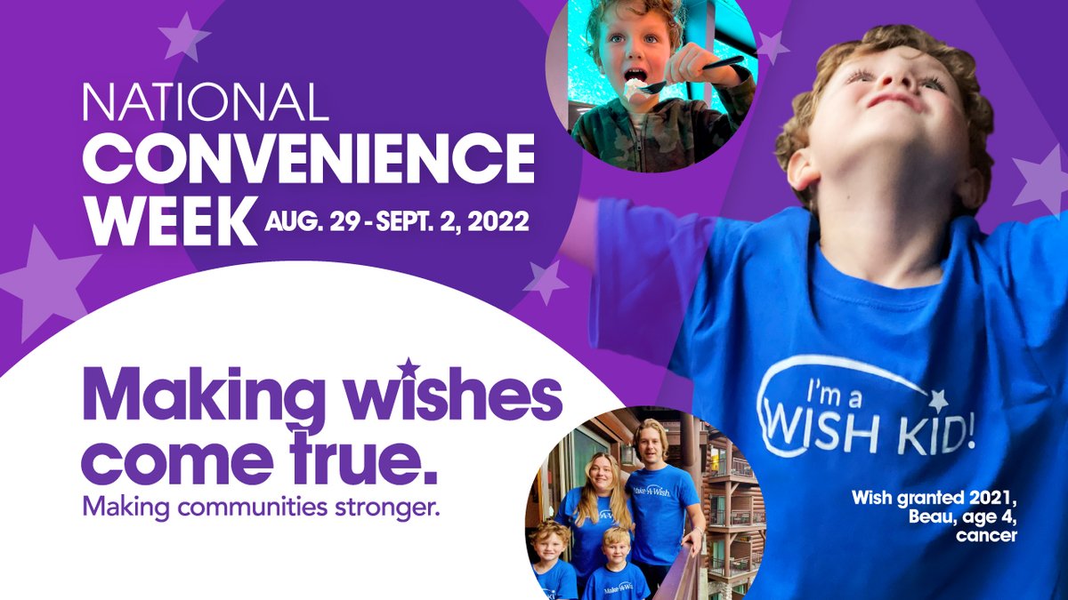 ConvenienceCan's tweet photo. Thank you doesn’t begin to cover the gratitude we have to all who made #NationalConvenienceWeek a success. It’s so heartfelt seeing a deserving child, being granted their wish! @MakeAWishCA💫🙏 https://t.co/mK7AZJjTWg