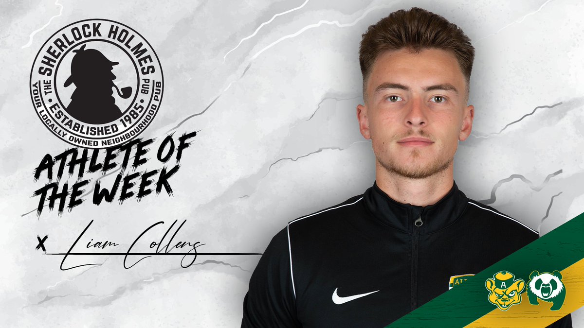 BearsandPandas's tweet photo. 𝙰𝚃𝙷𝙻𝙴𝚃𝙴 𝙾𝙵 𝚃𝙷𝙴 𝚆𝙴𝙴𝙺
This week's @theSHHG Athlete of the Week is third year keeper, Liam Collens.
Liam was excellent this past weekend, helping @UABearsSoccer pick up a 1-1 draw in Saskatoon and a 2-1 win in Lethbridge. 

RELEASE: https://t.co/pwhoJufCct https://t.co/wrcJ1m5y6A
