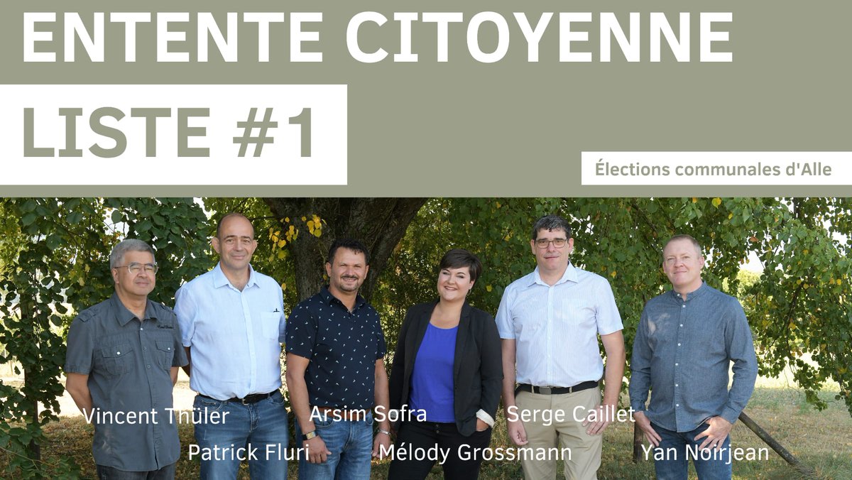 pvljura's tweet photo. 2 @pvl_JU dans la liste Entente citoyenne d'Alle. Une attente que les électeurs attendaient depuis + de 14 ans. 

#cantondujura #Ajoie #Porrentruy #Delémont #arcjurassien @plrjura @PCSI_Jura @radiorfj #LQJ @canalalpha #Economie #Ecologie #TransitionEnergetique #Finance #Ecologie https://t.co/cxTqFEmCPo