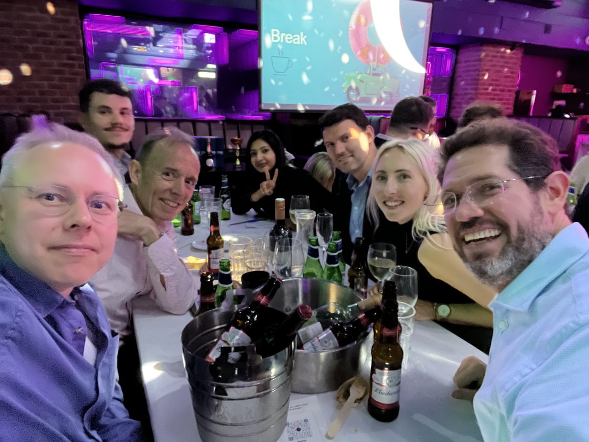 rolandsmythcms's tweet photo. The @CMS_law Hotels &amp; Leisure quiz is back back back at @Swaylondon! Great to see so many familiar faces again in real life. I’m on the @colliershotels team this year and I sense we may be heading for victory… #cmslaw #futurefacinglaw #hotels @TomPage_CMS @LWallaceCMS https://t.co/crjoYH2YqK