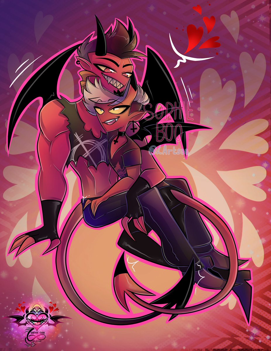 LArtsss's tweet photo. I know u guys have been enjoying me showing the difference between my shading and my flat colours 💞💞💞 so here ya go my lovely xxxx

Art by me 

#HelluvaBoss  #HelluvaBossFanart #helluvabossart #Helluva_boss #vivziepop #HelluvaBossJosh #helluvabossace https://t.co/icdfAAILlz