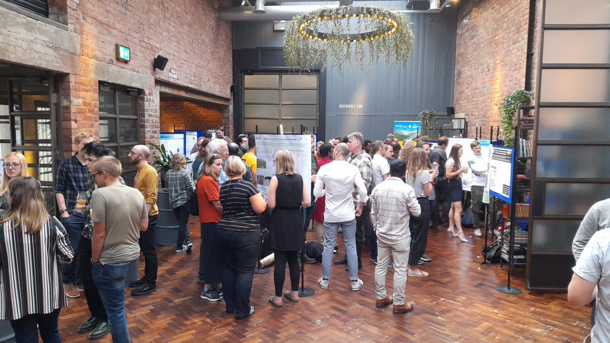 MattWestoby's tweet photo. The #BSG22 poster session well underway at Wylam Brewery earlier this evening! (the free beer helped proceedings) @BSG_Geomorph @BSG_Postgrads https://t.co/oiXPvvXrhY