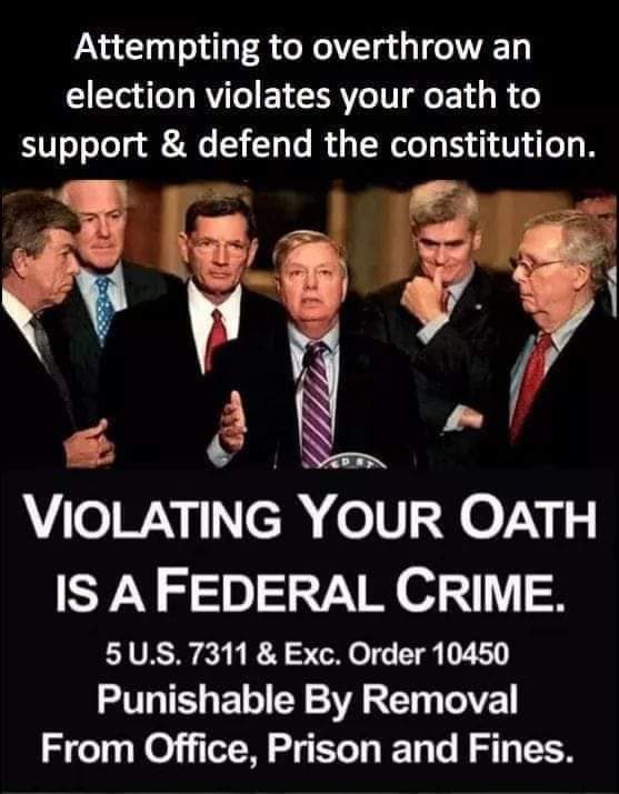 USAFCHIEF51's tweet photo. @MarshaBlackburn Why don't you fulfill your solemn oath to the U.S. Constitution... https://t.co/KJp2VxRMnb