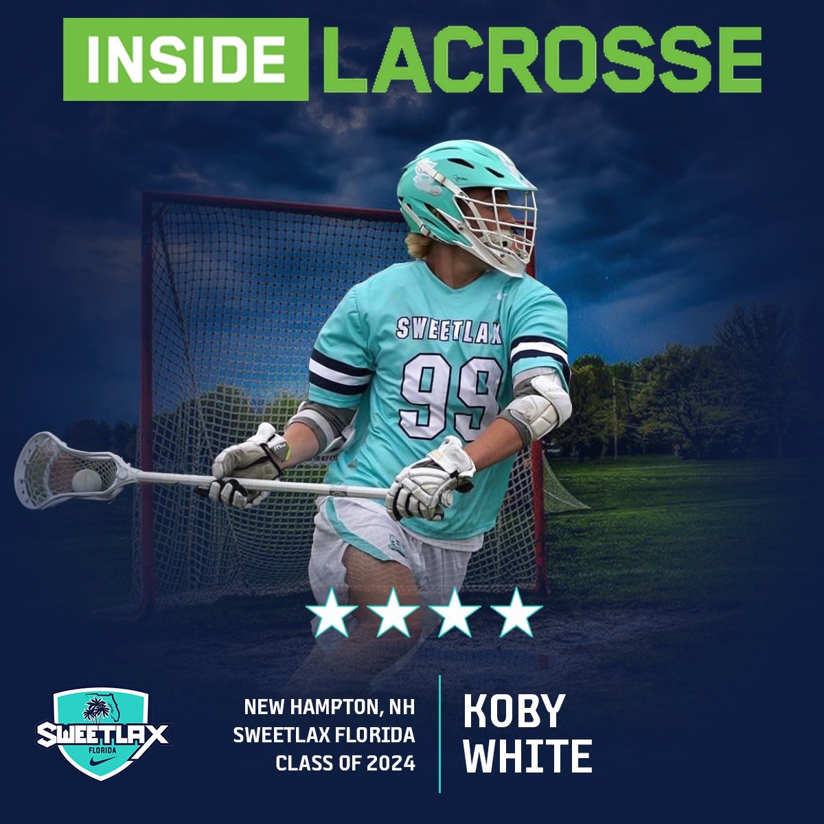 Sweetlax_Fla's tweet photo. Congratulations to Koby White on being named a Four Star Recruit for the Class of 2024 by @Inside_Lacrosse! @CuseMLAX #sweetlaxfla #sweetlax #floridalacrosse https://t.co/0DPphxa1Cf