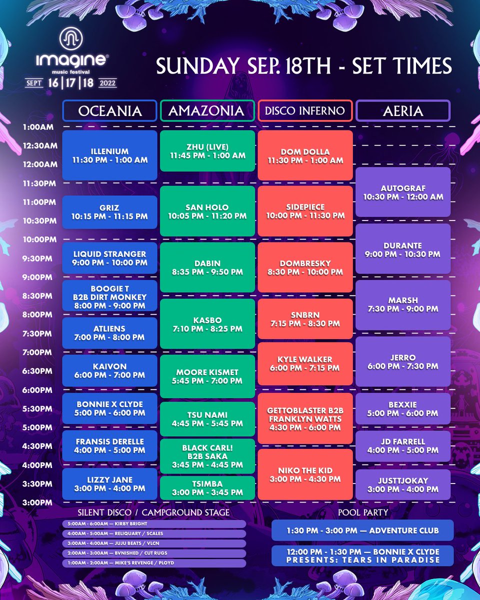 Imagine Music Festival 2022 schedule