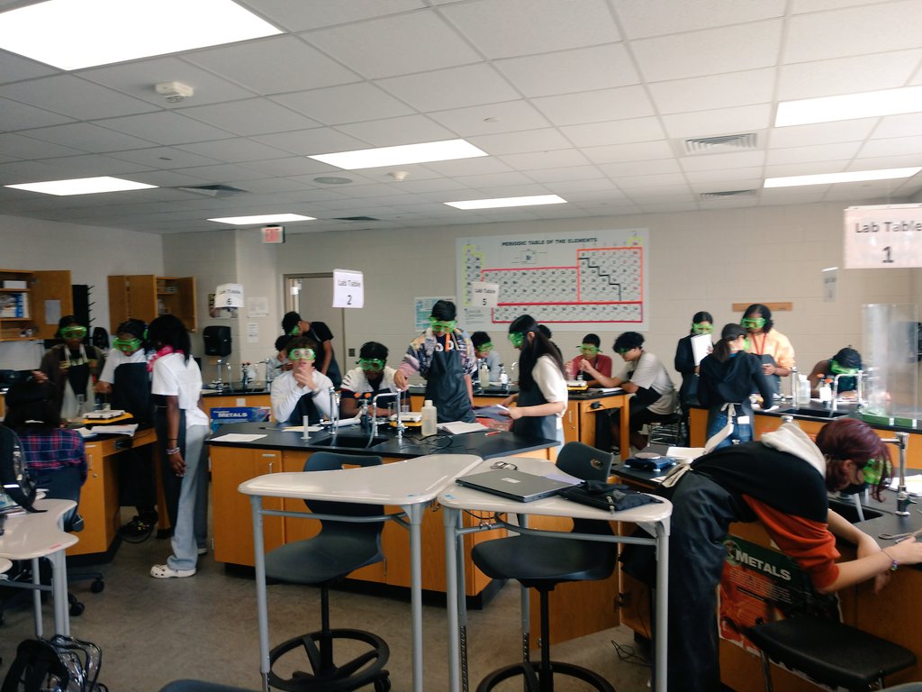 So much fun! Check out our Chem students leading a gold penny lab