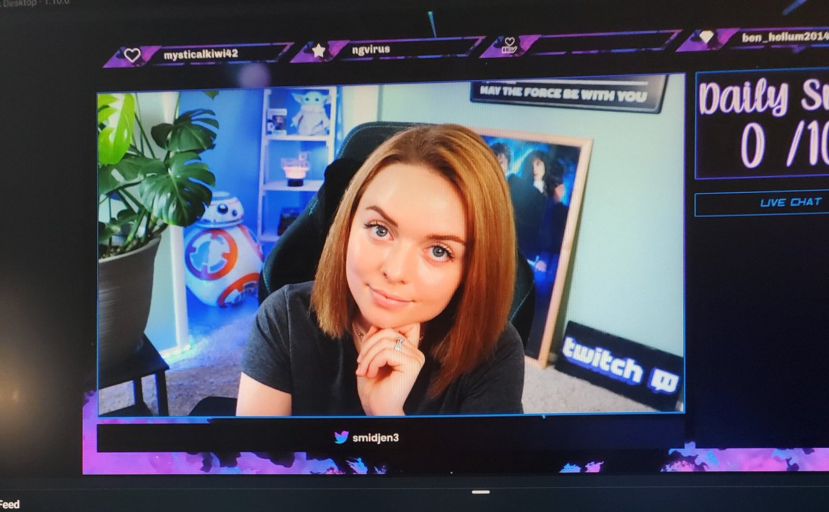 I'm back! If you want to pop in and say hi I'd love to catch up! 💜

Twitch.tv/smidjen