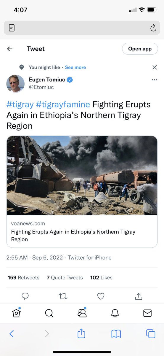 AmanNebiat's tweet photo. MSM vultures starting to unleash coordinated media attacks on 🇪🇹🇪🇷. Same article shared by two journalists with almost identical statements. It’s another wave of blackmailing season against #HOA. Let’s all stay vigilant keep them in check. @BTnewsroom @AbiyAhmedAli #FakeCNN https://t.co/bgWyJzokhT