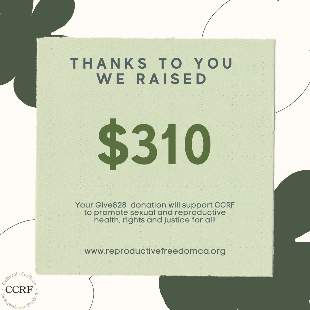 CACoalition4RF's tweet photo. #Give828, we see y'all! 

Thank you for being in community with us, CCRF stays fighting for sexual &amp; reproductive freedom. We've got more exciting ways to support the Reproductive Freedom Fund coming soon. Let's put funds back into our communities! https://t.co/Ieai6EBI23