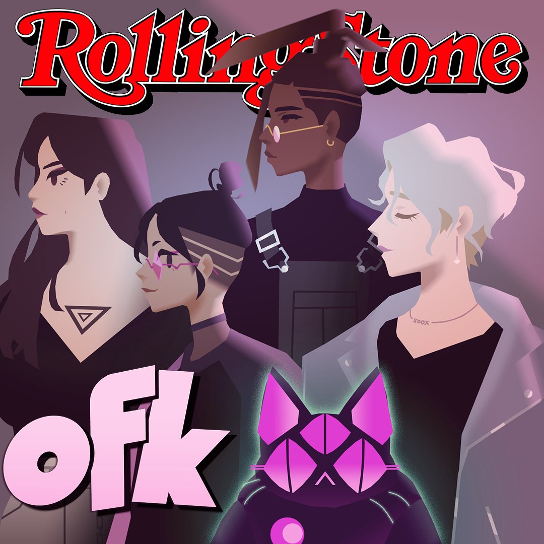 OFKband's tweet photo. Today on @RollingStone 💜
singer Luca Le Fae &amp; songwriter/producers @lunaxshadows @thomaspowers talk about the We Are OFK game series &amp; EP dropping on 9/8!

Catch it LIVE 2pm PT: https://t.co/TC0RHYBhLQ https://t.co/MhfHDkv6wi