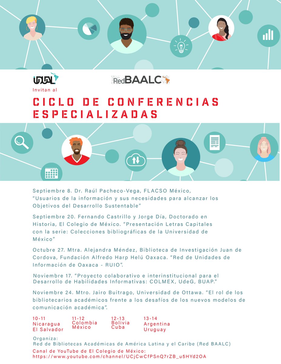 FlacsoMx's tweet photo. #RedBAALC invita a: Usuarios de la información y sus necesidades para alcanzar los Objetivos del Desarrollo Sustentable.
Imparte: @raulpacheco, #FLACSOMéxico
Modera: Virginia Sayago, Biblioteca René Zavaleta Mercado
🗓️8 septiembre • 11:00 h (CDMX)
📹https://t.co/X2HVmyJVc3 https://t.co/iXIfitguWg