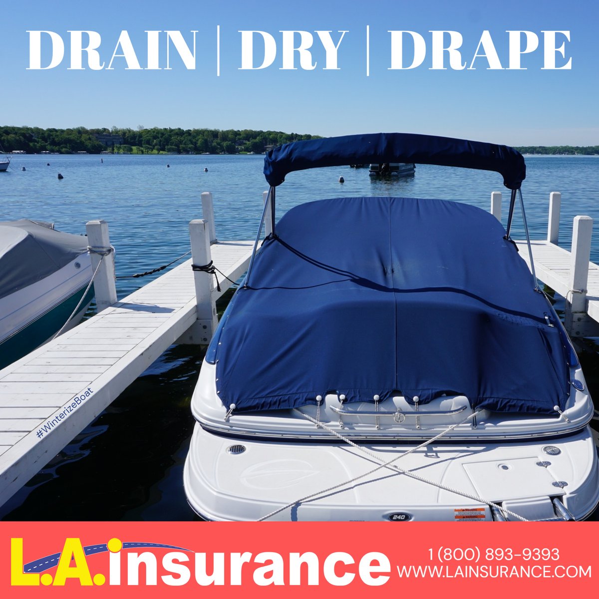 lainsofficial's tweet photo. When Putting away your boat this winter always remember to Drain, Dry and Drape. Check out our #latestblog about what else you should do when winterizing your boat!

https://t.co/l28h58neI7

#LAInsurance #blogpost #winterize #boating #onthewaters https://t.co/petcGVWFMb