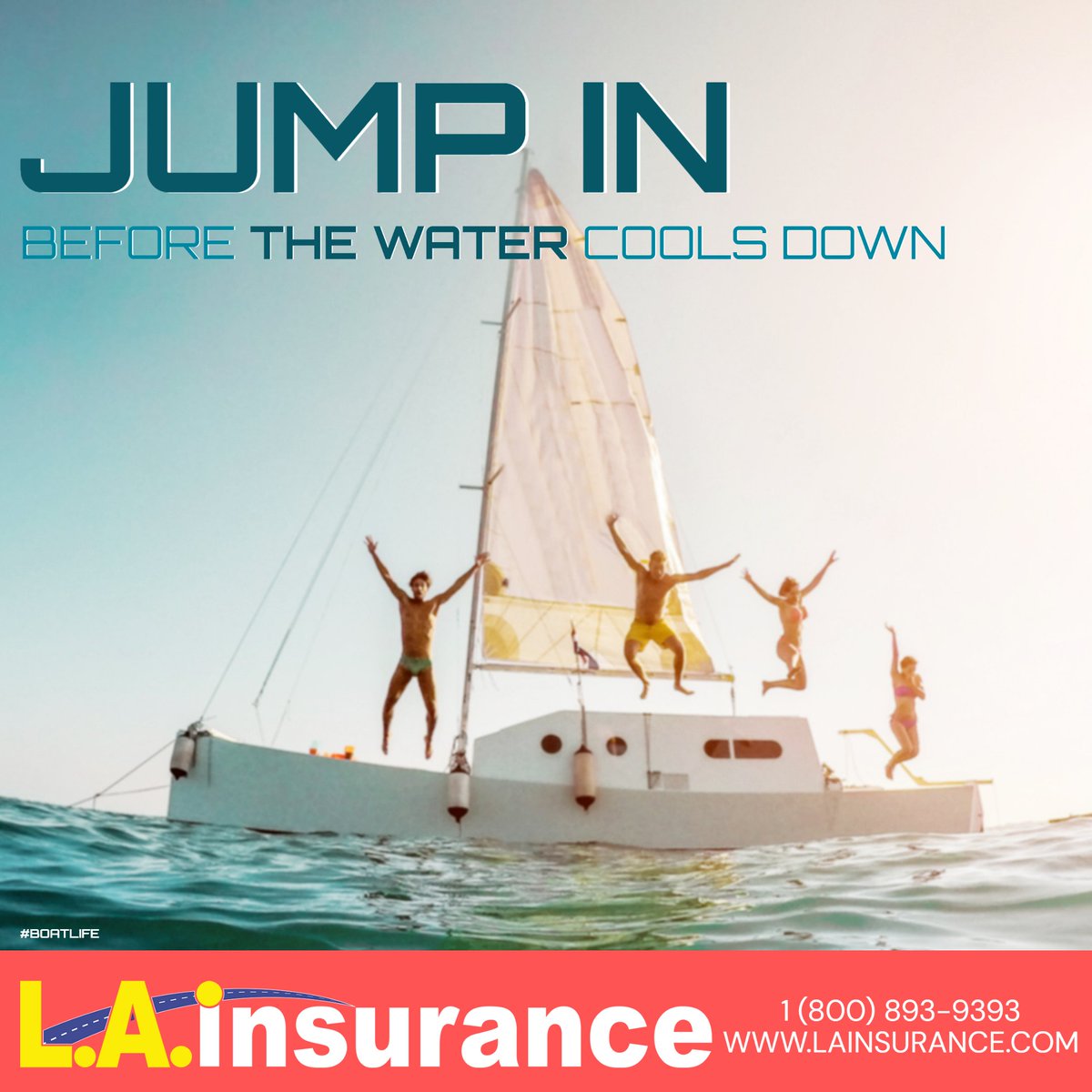 lainsofficial's tweet photo. JUMP IN! Before the water cools down! take a dip in the waters before the weather changes!

https://t.co/ARruQV1H3g

#LAInsurance #insurance #boating #Fall2022 #jumpin https://t.co/xUhOLODc3m