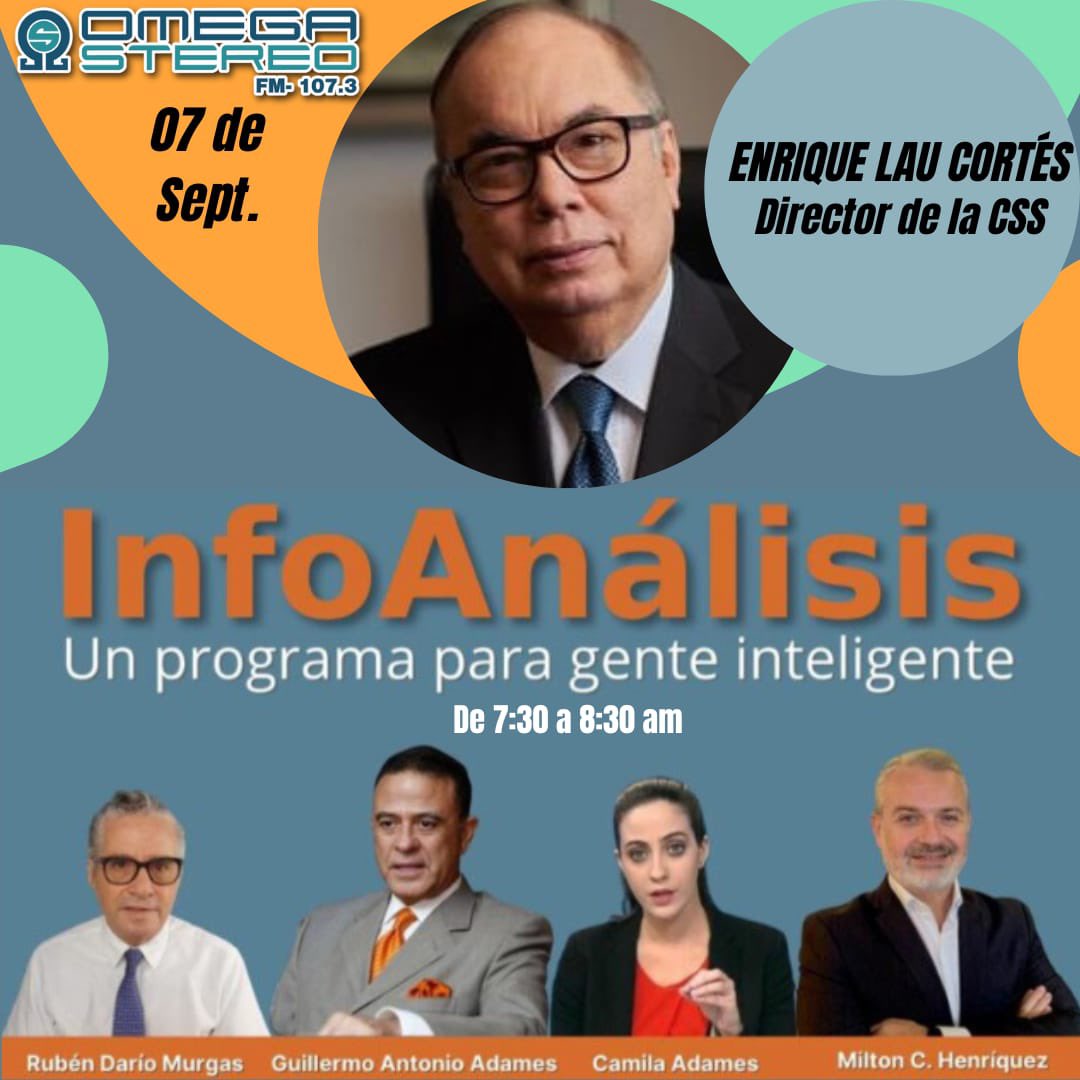 En Perspectiva (@infoanalisisos) on Twitter photo Mañana en <a href="/InfoanalisisOS/">En Perspectiva</a> tendremos los aportes del director de <a href="/CSSPanama/">CSSPanama</a> <a href="/enriquelauc/">Enrique Lau Cortes</a> . Los esperamos a las 7:30 am por <a href="/omegastereo1073/">Omega Stereo🎤</a> Mañana en <a href="/InfoanalisisOS/">En Perspectiva</a> tendremos los aportes del director de <a href="/CSSPanama/">CSSPanama</a> <a href="/enriquelauc/">Enrique Lau Cortes</a> . Los esperamos a las 7:30 am por <a href="/omegastereo1073/">Omega Stereo🎤</a>
